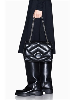 Borsa Armani Exchange in ecopelle nera in DONNA
