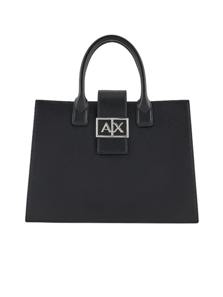 Borsa nera Armani Exchange donna ecopelle liscia