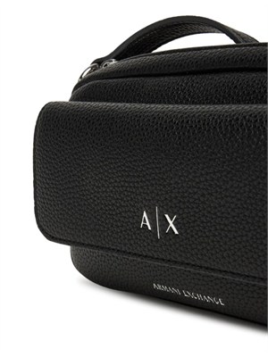 Borsa a tracolla Armani Exchange in ecopelle nera in DONNA