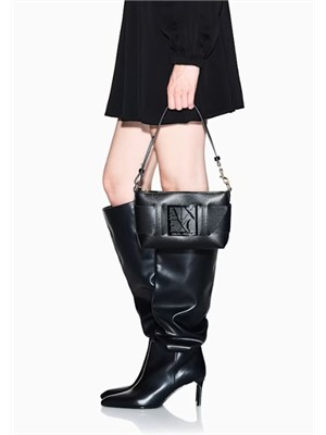 Borsa Armani Exchange donna ecopelle nera in DONNA