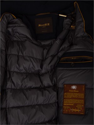 Piumino Moorer in anorak impermeabile blu in UOMO