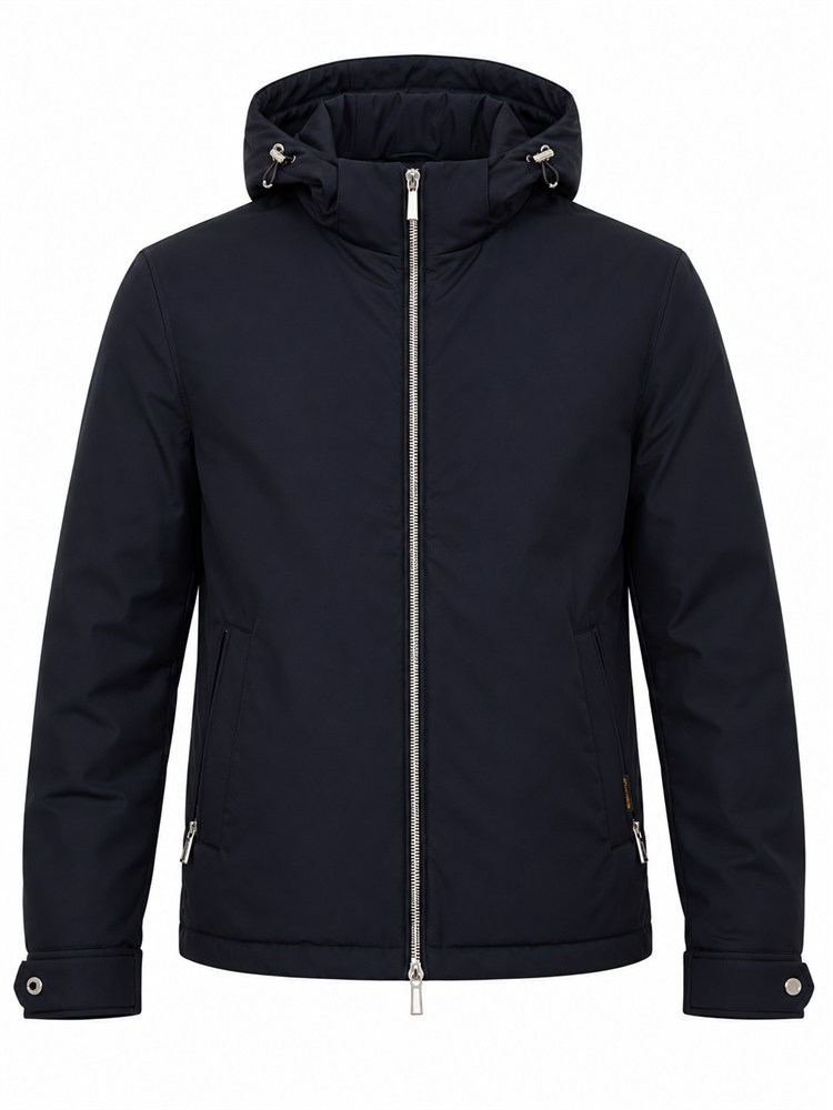 Piumino Moorer in anorak impermeabile blu