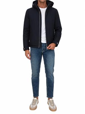 Piumino Moorer in anorak impermeabile blu in UOMO