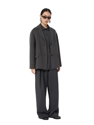 Camicia Opera 'S Max Mara in tela di pura lana stretch grigia in DONNA