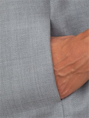 Gilet double face Aiace Galassi misto lana grigio in UOMO