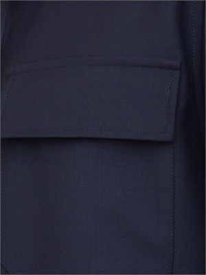 Camicia overshirt Aiace Galassi misto lana blu in UOMO
