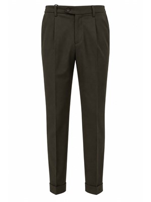 Pantaloni Aiace Galassi misto lana verde in UOMO