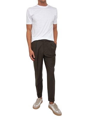 Pantaloni Aiace Galassi misto lana verde in UOMO