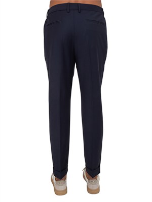 Pantaloni Aiace Galassi misto lana blu in UOMO
