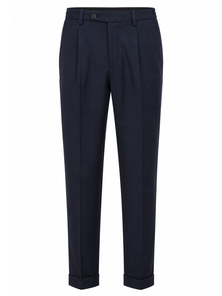 Pantaloni Aiace Galassi misto lana blu