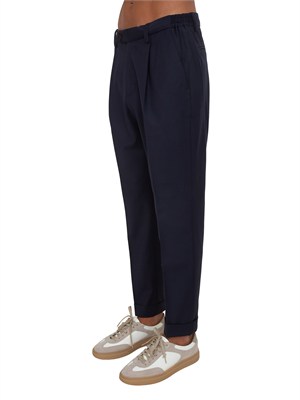 Pantaloni Aiace Galassi misto lana blu in UOMO