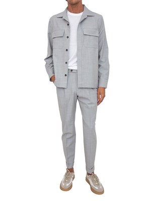 Pantaloni Aiace Galassi misto lana grigio in UOMO