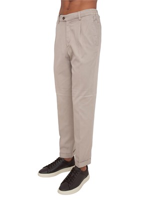 Pantaloni Aiace Galassi misto cotone sabbia in UOMO