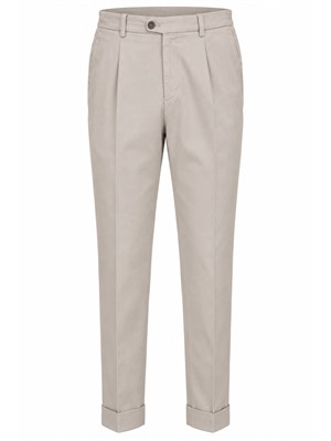 Pantaloni Aiace Galassi misto cotone sabbia in UOMO