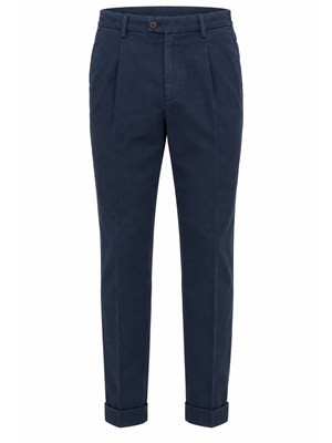 Pantaloni Aiace Galassi misto cotone blu in UOMO