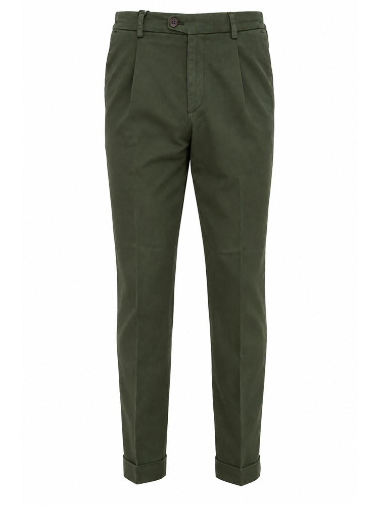 Pantaloni Aiace Galassi misto cotone verdi