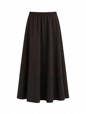Gonna Ribes MM Max Mara in cotone stretch marrone in DONNA