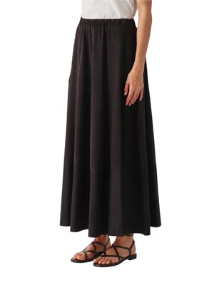 Gonna Ribes MM Max Mara in cotone stretch marrone in DONNA
