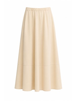 Gonna Ribes MM Max Mara in cotone stretch beige in DONNA