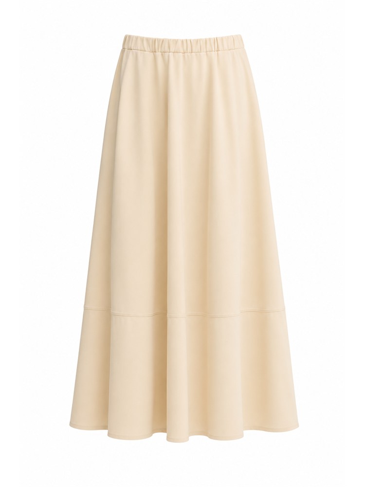 Gonna Ribes MM Max Mara in cotone stretch beige