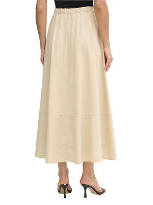 Gonna Ribes MM Max Mara in cotone stretch beige in DONNA