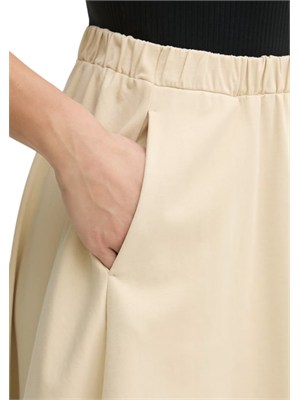Gonna Ribes MM Max Mara in cotone stretch beige in DONNA