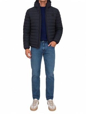 Giubbino Trussardi uomo in nylon crinkle blu in UOMO