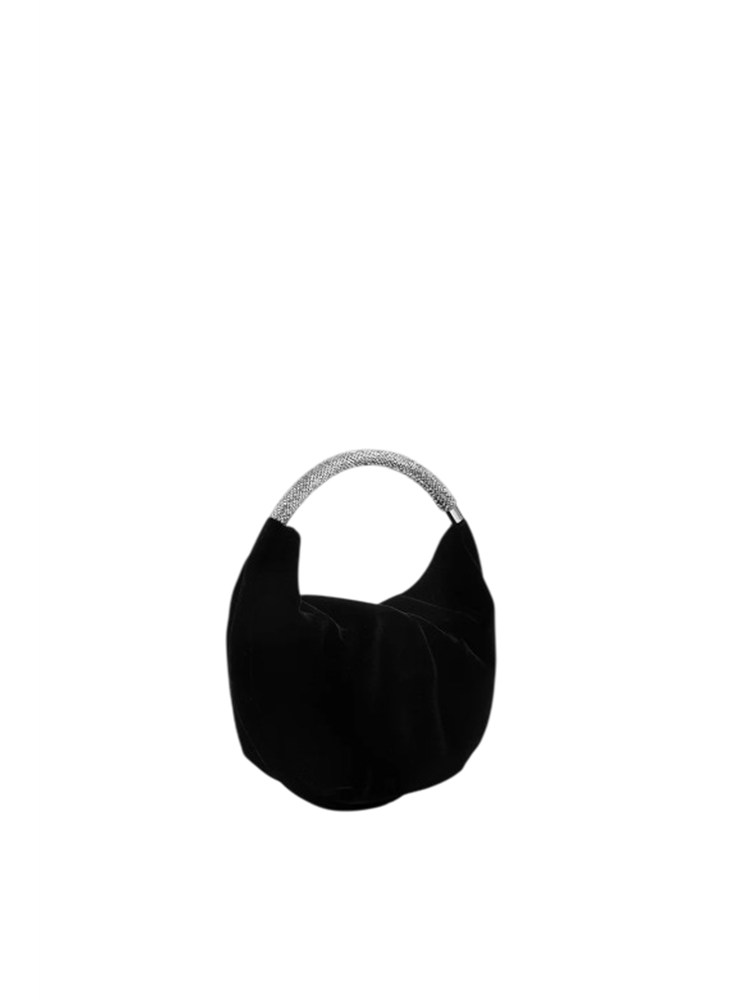 Borsa Twenty Fourhaitch Mercury nera manico gioiello