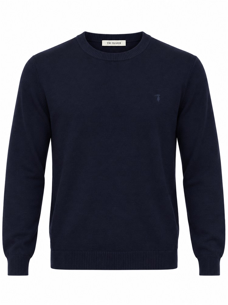 Maglia Trussardi uomo in pura lana blu