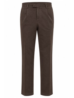 Pantaloni Margutta Briglia in cotone marrone in UOMO