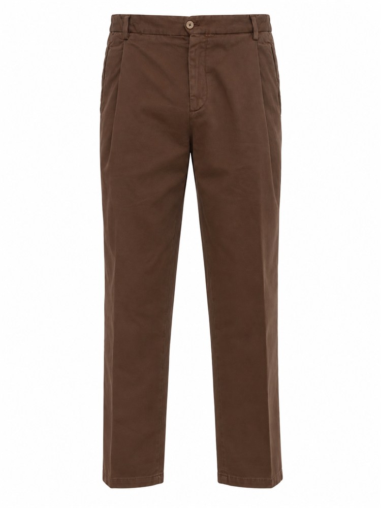 Pantalone Manhattan Briglia 1949 in cotone marrone