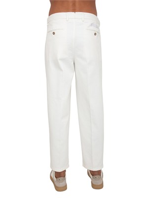 Pantalone Manhattan Briglia 1949 in cotone bianco in UOMO
