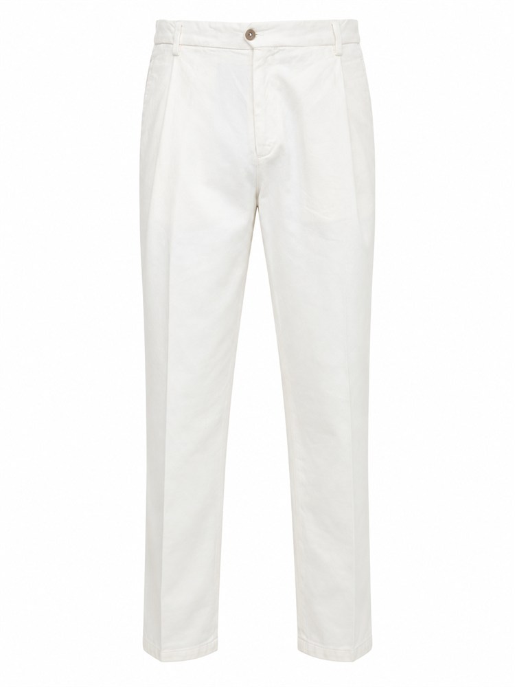 Pantalone Manhattan Briglia 1949 in cotone bianco