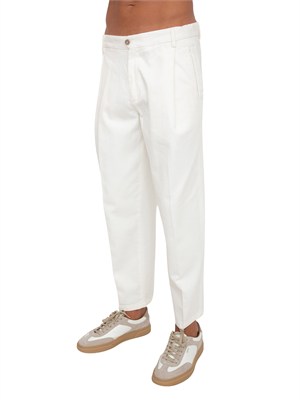 Pantalone Manhattan Briglia 1949 in cotone bianco in UOMO