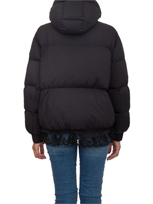 Piumino Ermanno Firenze in nylon nero pizzo sul fondo in DONNA