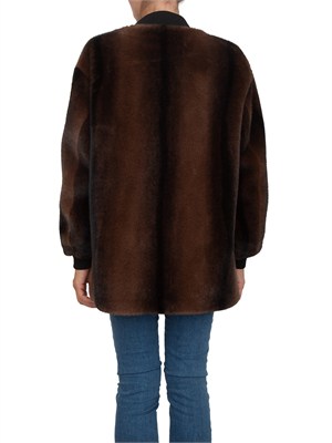 Bomber Ermanno Firenze in visone ecologico marrone in DONNA