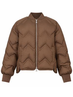 Bomber Ermanno Firenze in nylon marrone in DONNA