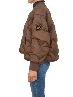 Bomber Ermanno Firenze in nylon marrone in DONNA