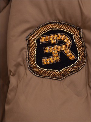 Bomber Ermanno Firenze in nylon marrone in DONNA