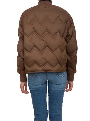Bomber Ermanno Firenze in nylon marrone in DONNA