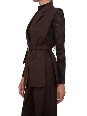 Giacca gilet Nuraqusa Pinko in misto lana marrone in DONNA