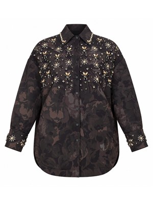 Giacca overshirt imbottita Barengo Pinko camouflage in DONNA