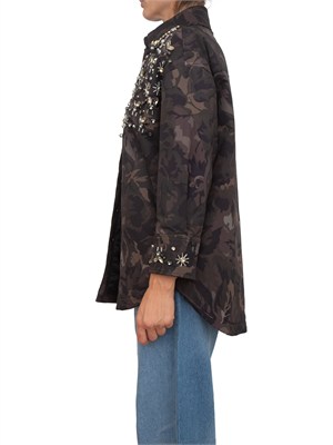 Giacca overshirt imbottita Barengo Pinko camouflage in DONNA