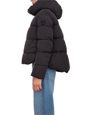Piumino Giza Pinko in tela tecnica cre^pe nero in DONNA