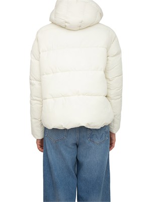 Piumino Giza Pinko in tela tecnica cre^pe bianco in DONNA