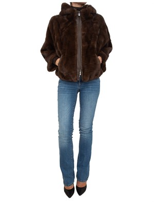 Pelliccia marrone Cadeti Pinko in Aspen effetto visone in DONNA