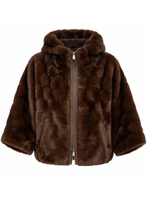 Pelliccia marrone Cadeti Pinko in Aspen effetto visone in DONNA