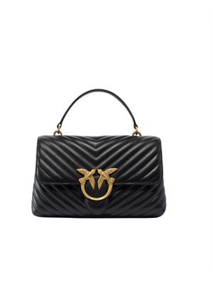 Borsa Pinko Lady Love Bag Puff in pelle nera in DONNA