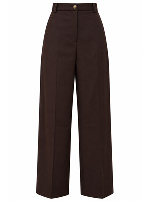 Pantaloni Balbino Pinko misto lana marroni in DONNA