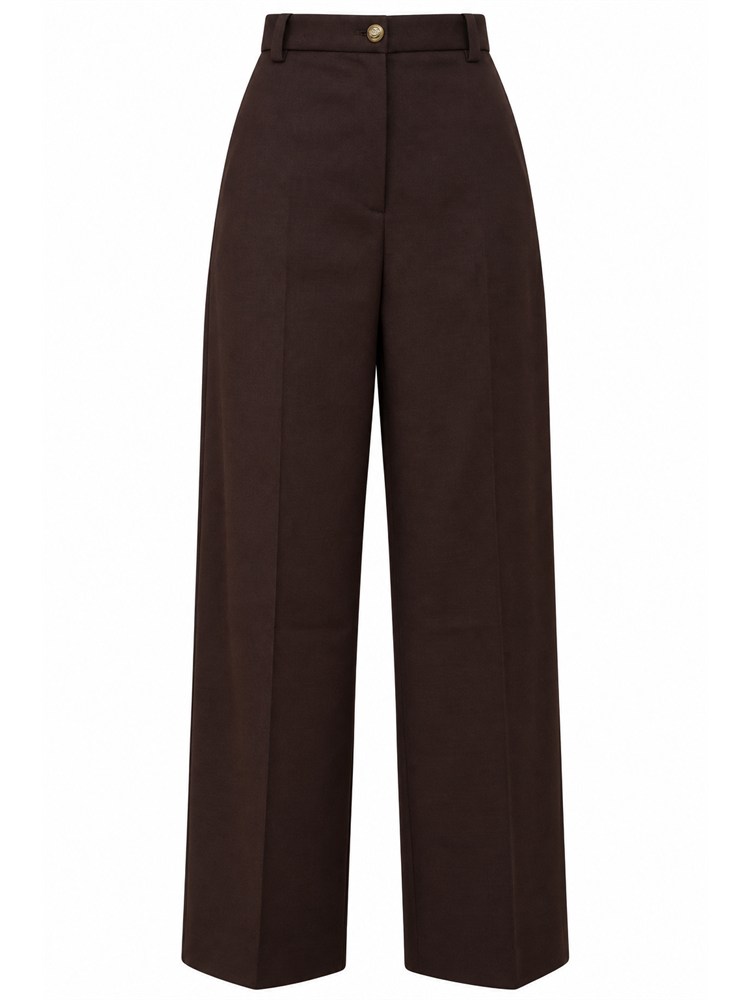 Pantaloni Balbino Pinko misto lana marroni